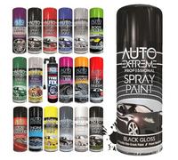 SCHNAZZ - 1 x Auto Extreme Black Gloss Aerosol Spray Paint 400ml, Professional Quality, Perfect Finish, Multipurpose Exterior and Interior Spray for Cars, Bikes,Vans, Metal, Wood and more