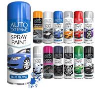 SCHNAZZ 1 x Auto Extreme Blue Gloss Aerosol Spray Paint 250ml, Professional Quality, Perfect Finish, Multipurpose Exterior and Interior Spray for Cars, Bikes,Vans, Metal, Wood and more