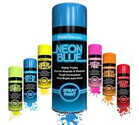 SCHNAZZ 1 x Neon Blue Spray Paint 200ml Fluorescent Bright Aerosol Extra Bright Graffiti (Banksey) Paint Assorted Colour