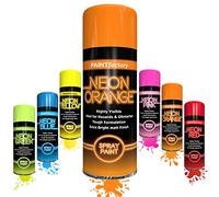 SCHNAZZ 1 x Neon Orange Spray Paint 200ml Fluorescent Bright Aerosol Extra Bright Graffiti (Banksey) Paint Assorted Colour