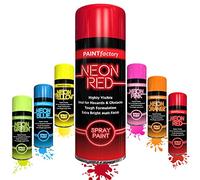 SCHNAZZ 1 x Neon Red Spray Paint 200ml Fluorescent Bright Aerosol Extra Bright Graffiti (Banksey) Paint Assorted Colour