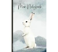 Schneehase Notizbuch: Weisses Häschen Buch für Notizen weißer Hase im Schnee Notizheft A5 liniert praktisch als Tagebuch und Schulheft Geschenk mit Schneehasen zum Geburtstag cooles Wintermotiv