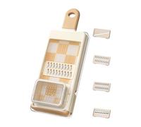 schneider - 11.42 Inch Multifunctional Kitchen Cutter | Manual - ABS PET Stainless Steel TPE Kitchen Aid 505 g Efficient Cutting Grating Slicing for Home Restoration