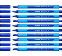 Schneider 152103 Ballpoint Pen Slider Edge with Cap M, Blue, Barrel, Cyan-Blue (Pack of 10)