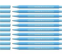 Schneider 152230 Slider Edge Pastel XB Ballpoint Pen (Triangular Pens with Line Width XB) Pack of 10 Baby Blue