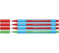 Schneider 152272 Slider Edge XB Teacher Correction Set (Set of 4 Ballpoint Pens in Stand, Line Width XB) Red, Green