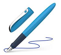 Schneider 162113 Wavy Fountain Pen for Right- and Left-Handed Users with Beginner Nib Blue