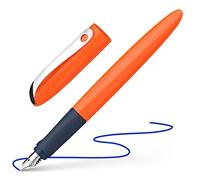 Schneider 162116 Wavy Fountain Pen for Right and Left-Handed Users with Beginner Nib Orange