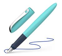Schneider 162132 Wavy Fountain Pen (for Right and Left-Handed Users, with Beginner Nib) Turquoise