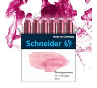 Schneider 166129 Pastel Ink Cartridge (Standard Cartridges for Fountain Pen) Rose, Pack of 6