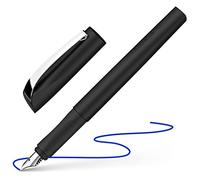 Schneider 168601 Ceod Shiny Fountain Pen (Right- and Left-Handed Users, Medium Nib, Including Ink Cartridge) Royal Blue Sp