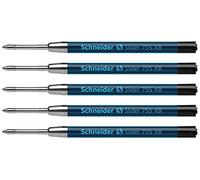 Schneider 175501 Slider 755 Ballpoint Pen Refill (ViscoGlide Technology, Indelible, XBExtra Wide) Black (Pack of 5, Extra Wide, Black)