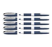 Schneider 183703 One Change Rollerball Pen - Blue - 0.6mm Line - Right & Left Handed - Pack of 5
