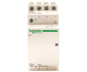 SCHNEIDER 25 AMP 25A FOUR POLE NO CONTACTOR 220/240V COIL A9C20834