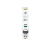 Schneider A9F04110 Circuit Breaker iC60N, 1P, 10A, C Characteristics, White, 78.5mm x 18mm x 91mm