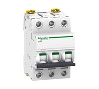 Schneider A9F74304 iC60N 3P 4A C MCB Miniature Circuit Breaker, White, Set of 4 Piece