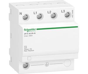 Schneider A9L15688 SPDs IPF 40 40 KA 3P N Surge Arrester, 340 V, White