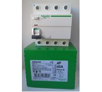 Schneider A9R61440 Acti9 iID 4P 40A 30Ma Residual Current Circuit Breaker - New