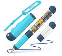 Schneider Base Kid 162813 Fountain Pen for Right-Handed Users with Beginner Nib and Large Finger Surfaces Blue/Turquoise