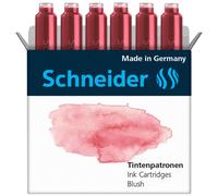 Schneider Blush Pastel Ink Cartridge (Standard Fountain Pens) Pack of 6