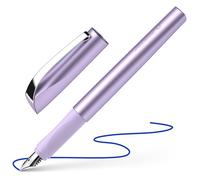 Schneider Ceod Shiny 168656 Fountain Pen (Right and Left-Handed Users, M Nib, Includes Ink Cartridge Royal Blue) Purple