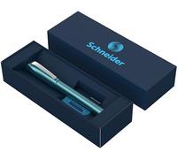 Schneider Ceod Shiny Rollerball Pen Gift Set in Cardboard Case Including Standard Ink Cartridges for Right and Left Handed Users Teal