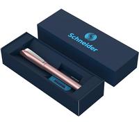 Schneider Ceod Shiny Rollerball Pen Gift Set in Cardboard Case Including Standard Ink Cartridges for Right and Left Handed Users, Powder Pink