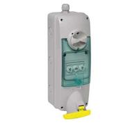 Schneider Elec PBT - PCI 40 17 - Base Recessed Switch Block/Lock with DIN or 200 - 250 V 3 Pole + Neutral