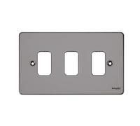 Schneider Electric - 1.5 mm plate thickness together with large footprint provides extra strength and reduces the need for additional decorating - Mirror Steel - GUG03GMS