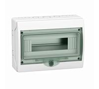 Schneider Electric 13979 Surface Cofret Mini kaedra, IP 65, 1 x 12 modules, Door Transparent