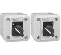 Schneider Electric 2 POS SELECTOR SWITCH - Rotary Push Button - White - Manual (Pack of 2)