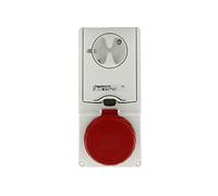 Schneider Electric 82185 SOCKET UNIKA W/INTERLOCK 16A 3P-E 380-41, White
