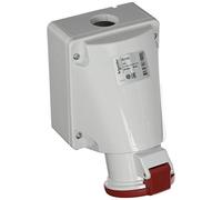 Schneider Electric 83109 SOCKET WALL MOUNT 16A 3P-N-E 380-415V IP, White