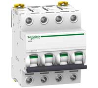 Schneider Electric a9 °F75440 ic60 N Circuit Breaker, Acti9, Curvature D, 4P, 85 mm Height x 72 mm Width x 78.5 mm depth, 40 A Current, 50/60 Hz, White