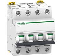 Schneider Electric a9 °F94450 ic60l Circuit Breaker, Acti9, Curvature C, 4P, 85 mm Height x 72 mm Width x 78.5 mm depth, 50 A Current, 50/60 Hz, White