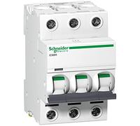 Schneider Electric A9F54350 iC60H 3 Module Triple Pole Type C MCB 50A 10kA (C60HC350)