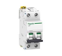 Schneider Electric A9F74101 Thermal Magnetic Automatic Circuit Breaker iC60N, 1P, 1 A, C Curve, White, 50A, white, 1