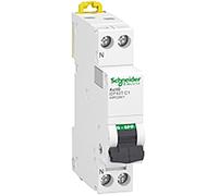 Schneider Electric - Acti9 iDT40T - Modular Circuit Breaker - 1P+N - 1A - Curve C - 4500A/6kA - A9P22601