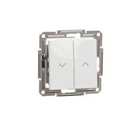 Schneider Electric Asfora EPH1370121D Roller Shutter Switch 10 A-250 V LED Flush-Mounted, Blind Button, Plug-In Terminals, White