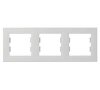 Schneider Electric Asfora EPH5800321D 3-Way Horizontal Socket and Switch Frame White