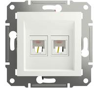 Schneider Electric Asfora RJ11 landline Socket white IP20