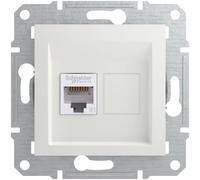 Schneider Electric Asfora RJ45 CAT 6 Socket white flush-mount