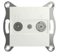 Schneider Electric Asfora TV/radio Socket white IP20 flush-mounted
