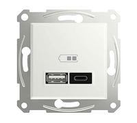 Schneider Electric Asfora USB charging station white glossy