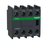 Schneider Electric, Auxiliary contact block, TeSys D, 4NC, front mounting, screw clamp terminals, LADN04