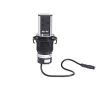 Schneider Electric - Desk Power & Data Double light switch, double pole, high current 50A - Wiring Devices With neon indicator - Removable front plate for ease and efficient decorating, INS93102