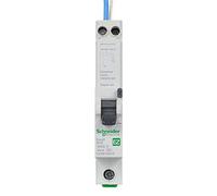 Schneider Electric Easy9 - RCBO Residual Circuit Breaker with Overcurrent Protection, 1 Pole, 16A, 30mA, Type A, B Curve, EZ9D16816