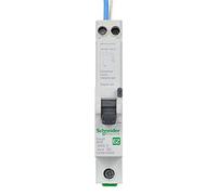 Schneider Electric Easy9 - RCBO Residual Circuit Breaker with Overcurrent Protection, 1 Pole, 50A, 30mA, Type A, B Curve, EZ9D16850