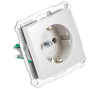 Schneider Electric Elso 265004 Schuko 16A Joy Socket with Plug-In Terminal, Protective Contact Socket, Flush-Mounted Socket, Pure White