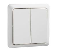 Schneider Electric Elso 506194 Double Switch 42 V/1 A Flush-Mounted Renovation Pure White Made in Germany